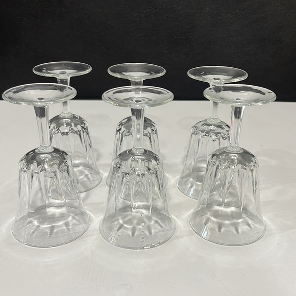 Vintage Arcoroc France crystal wine cordial glasses regency star 5.25” - Picture 9 of 16